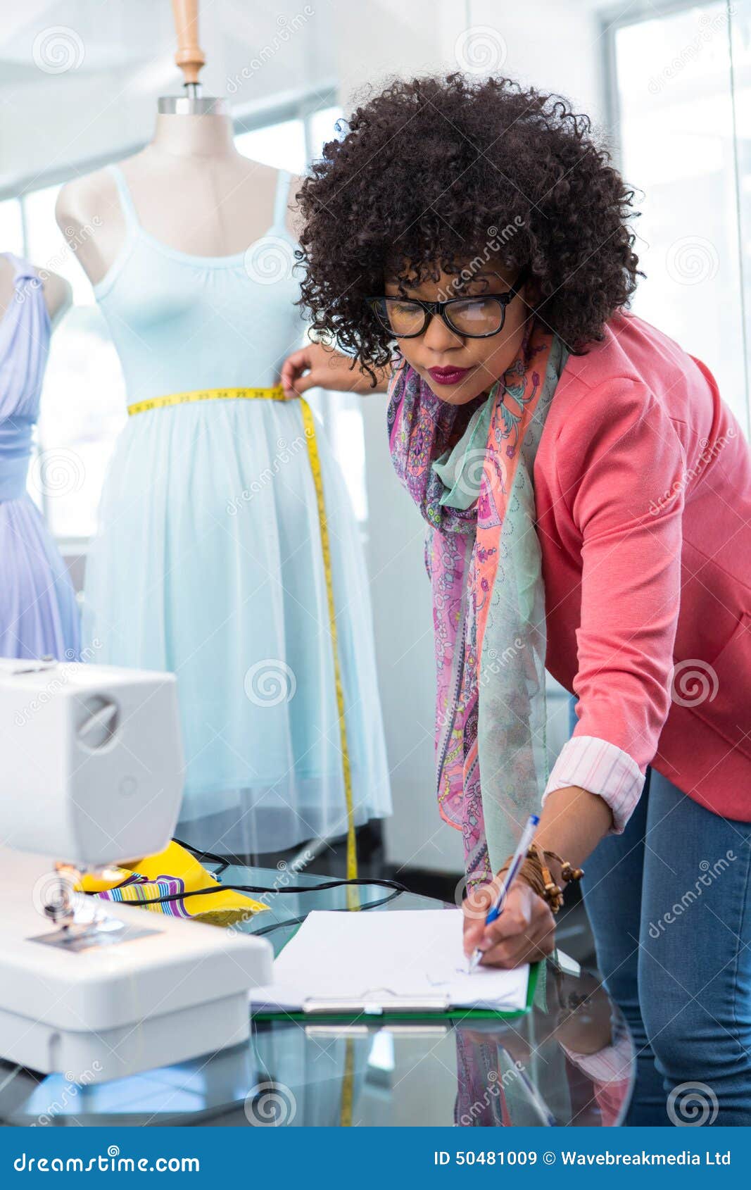 Female Fashion Designer at Work Stock Image - Image of industry ...