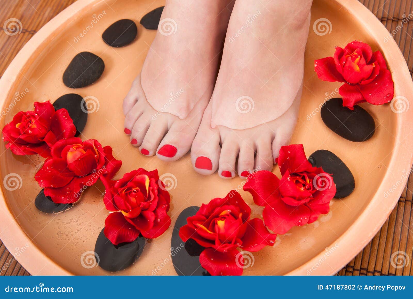 Female Feet Getting Aroma Therapy Stock Photo Image of girl