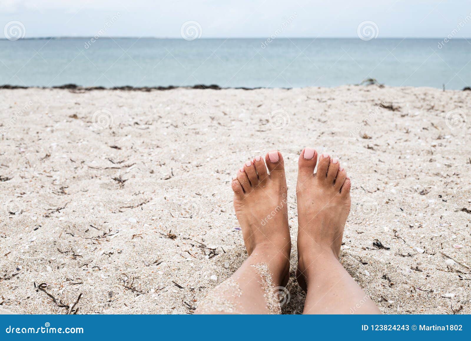 Female Legs On A Tropical Beach Stock Image Image Of Beauty Girl