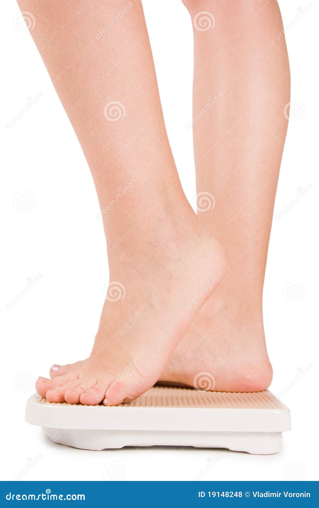 Female Feet On Scales Royalty Free Stock Photos Image