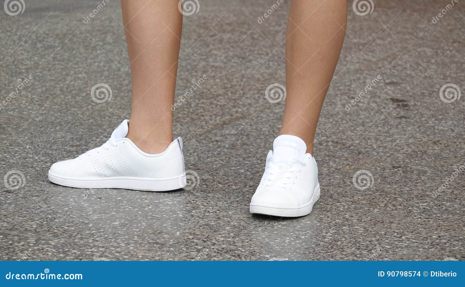Female Feet and Sneakers stock photo. Image of young - 90798574