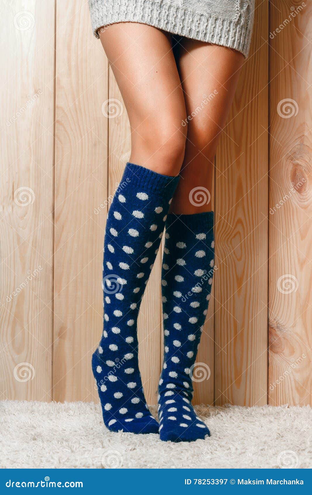 Female feet in socks stock image. Image of floor, comfort - 78253397