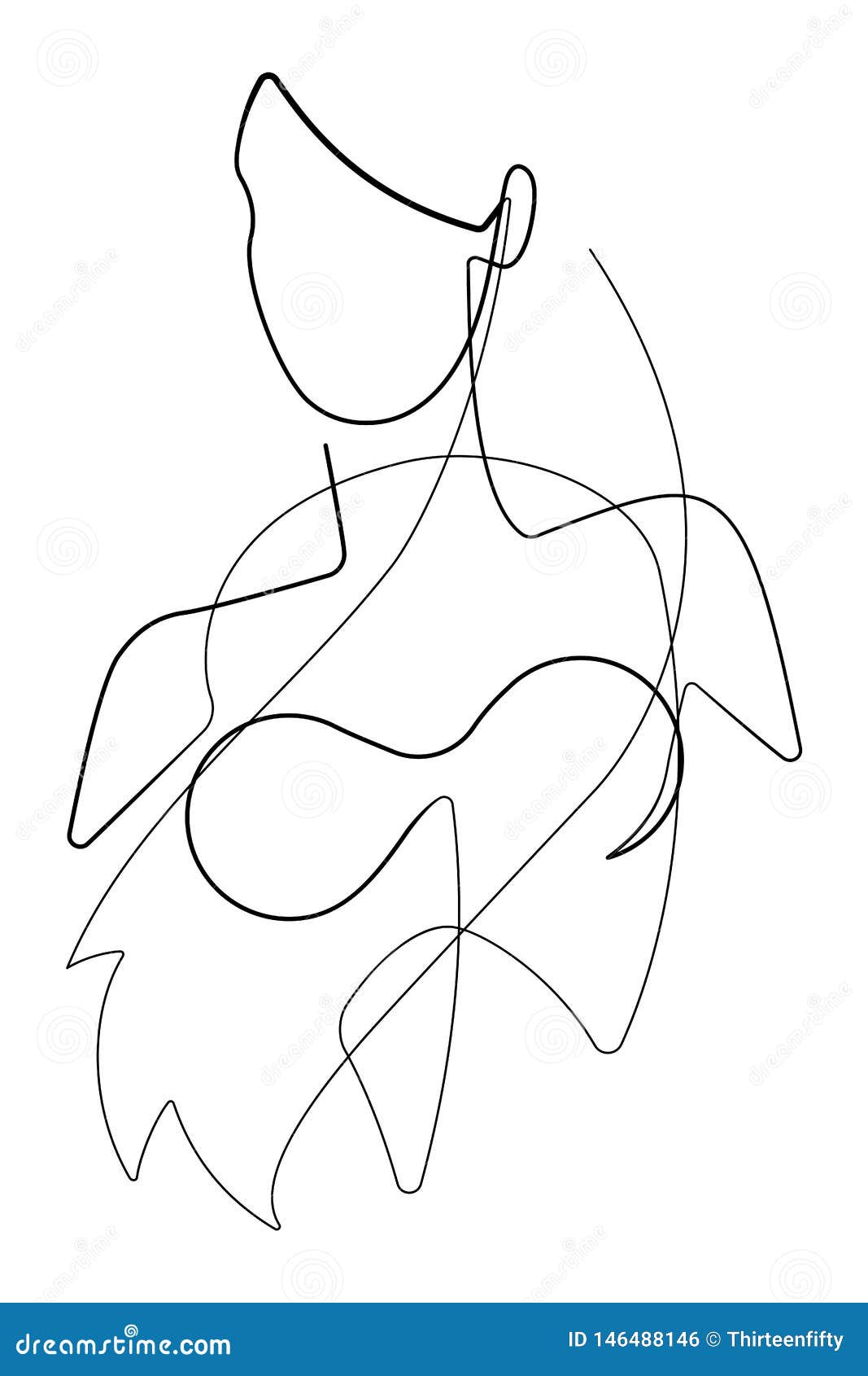 Download Female Figure Continuous Vector Line Graphic Stock Vector - Illustration of simple, illustration ...