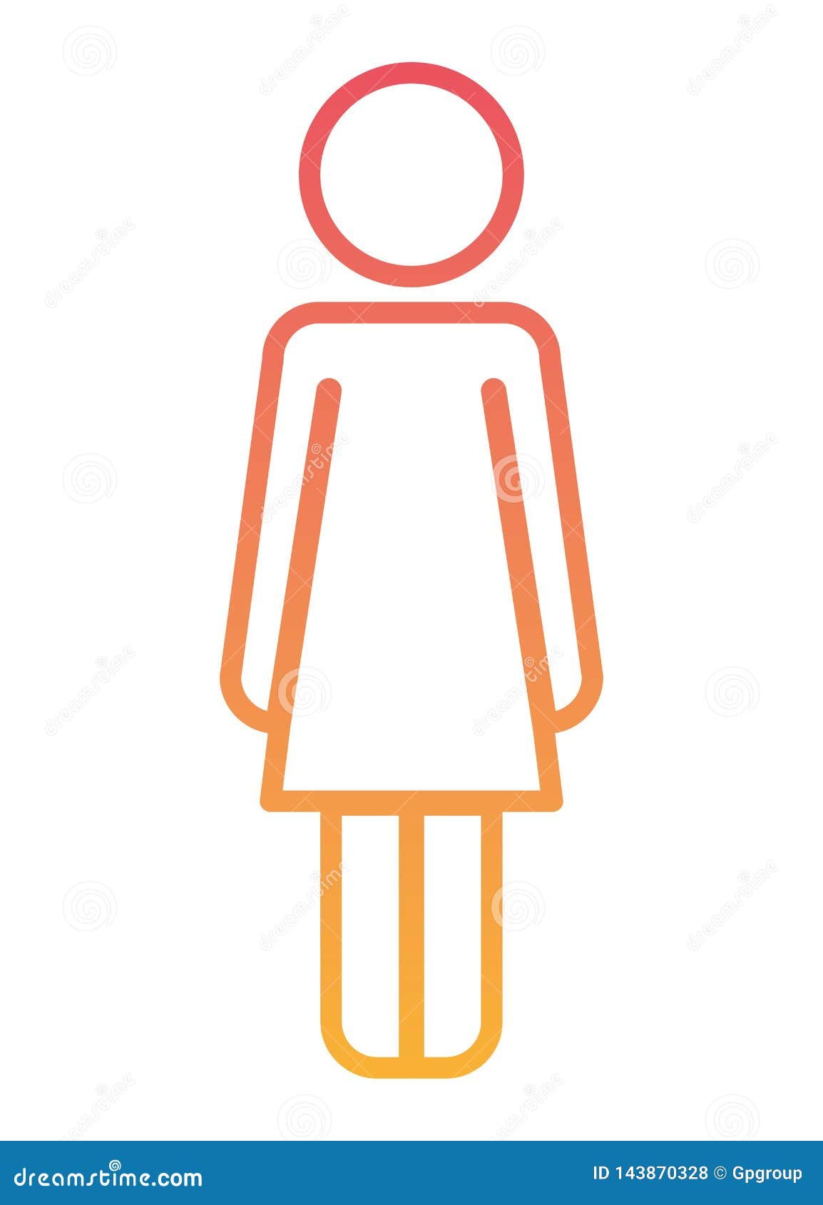 Download Female Figure Human Silhouette Stock Vector - Illustration of entrance, pictogram: 143870328