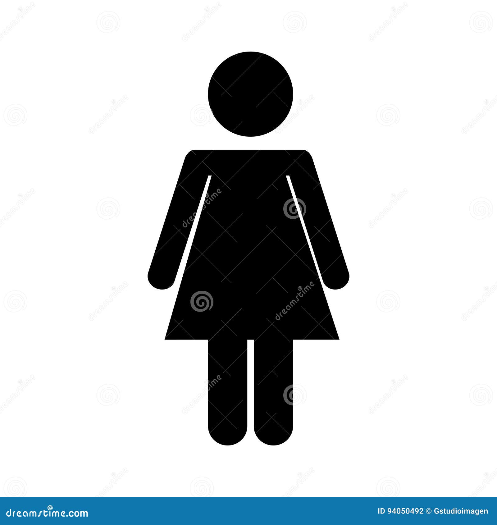 Download Female Figure Silhouette Icon Stock Vector - Illustration of icon, employee: 94050492