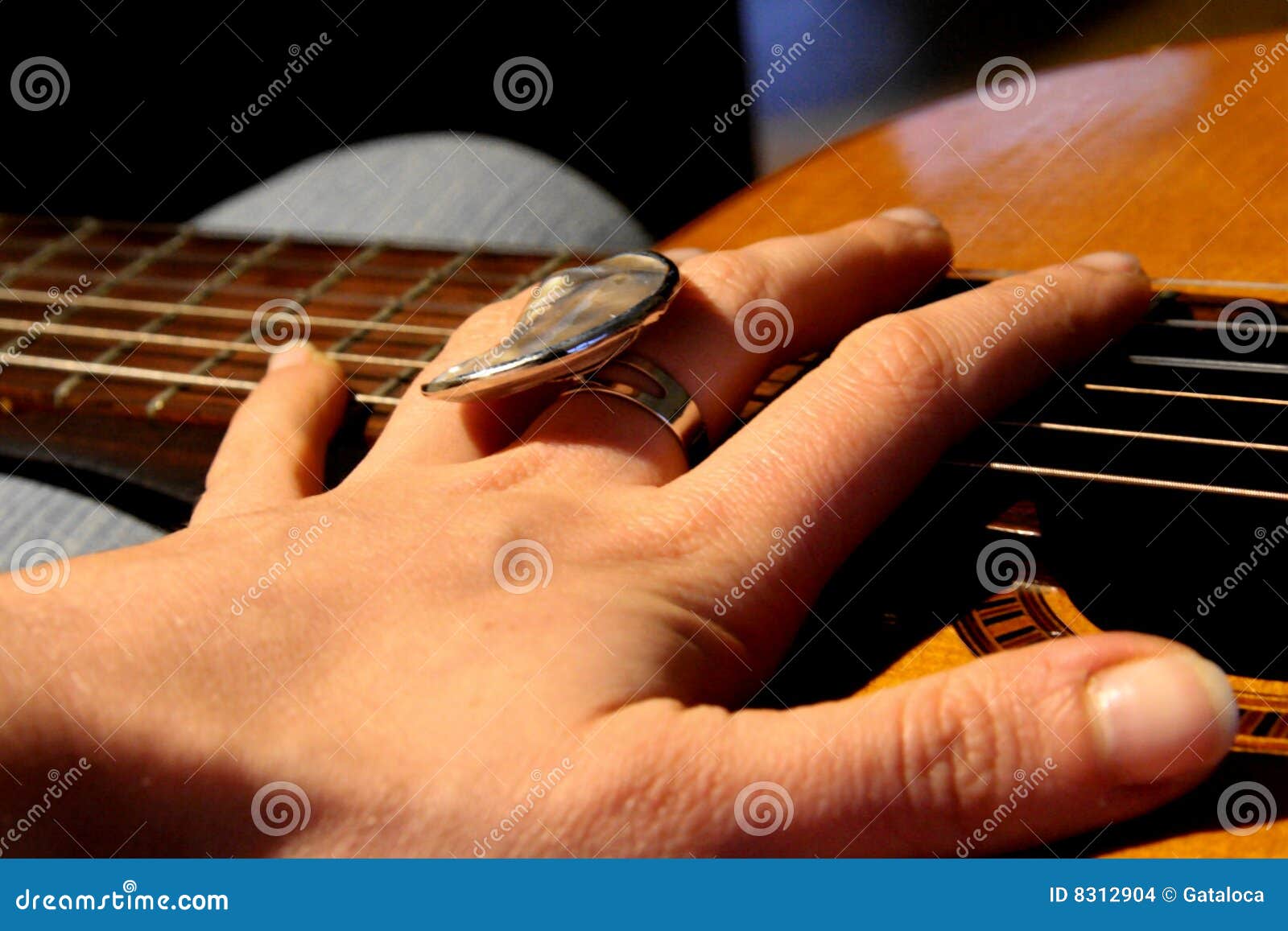 Female Fingers Over Guitar Strings Stock Photo Image of classical