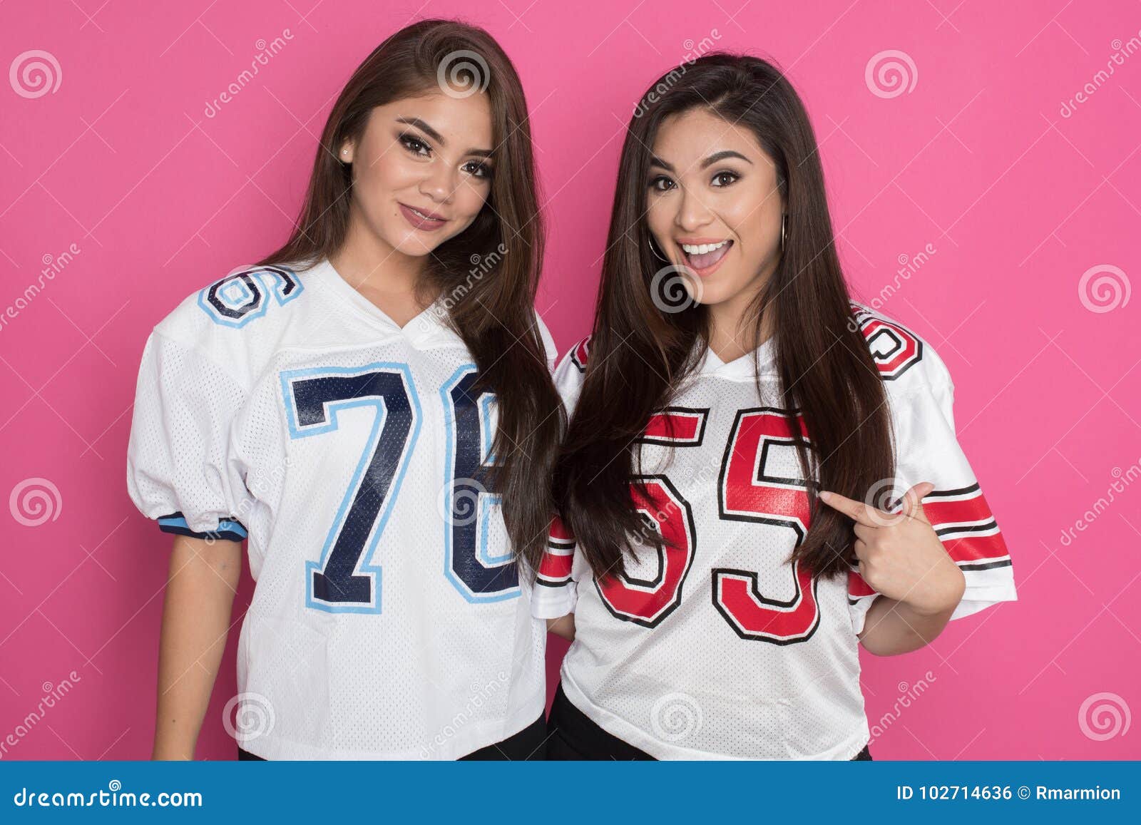 women in football jerseys