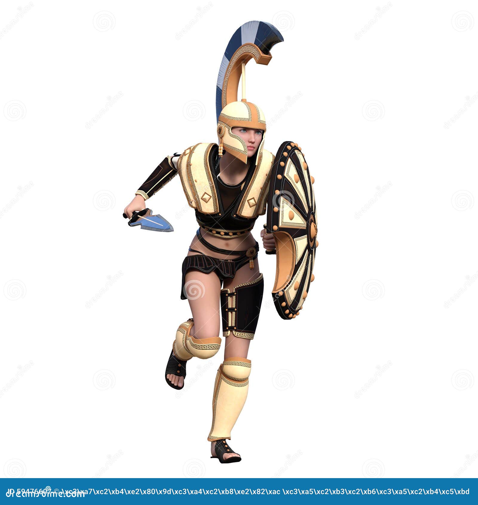 Female gladiator stock illustration. Illustration of sword - 59476607