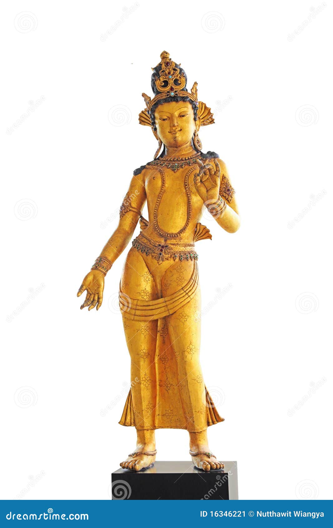 Female god statue stock image. Image of grand, asian 16346221