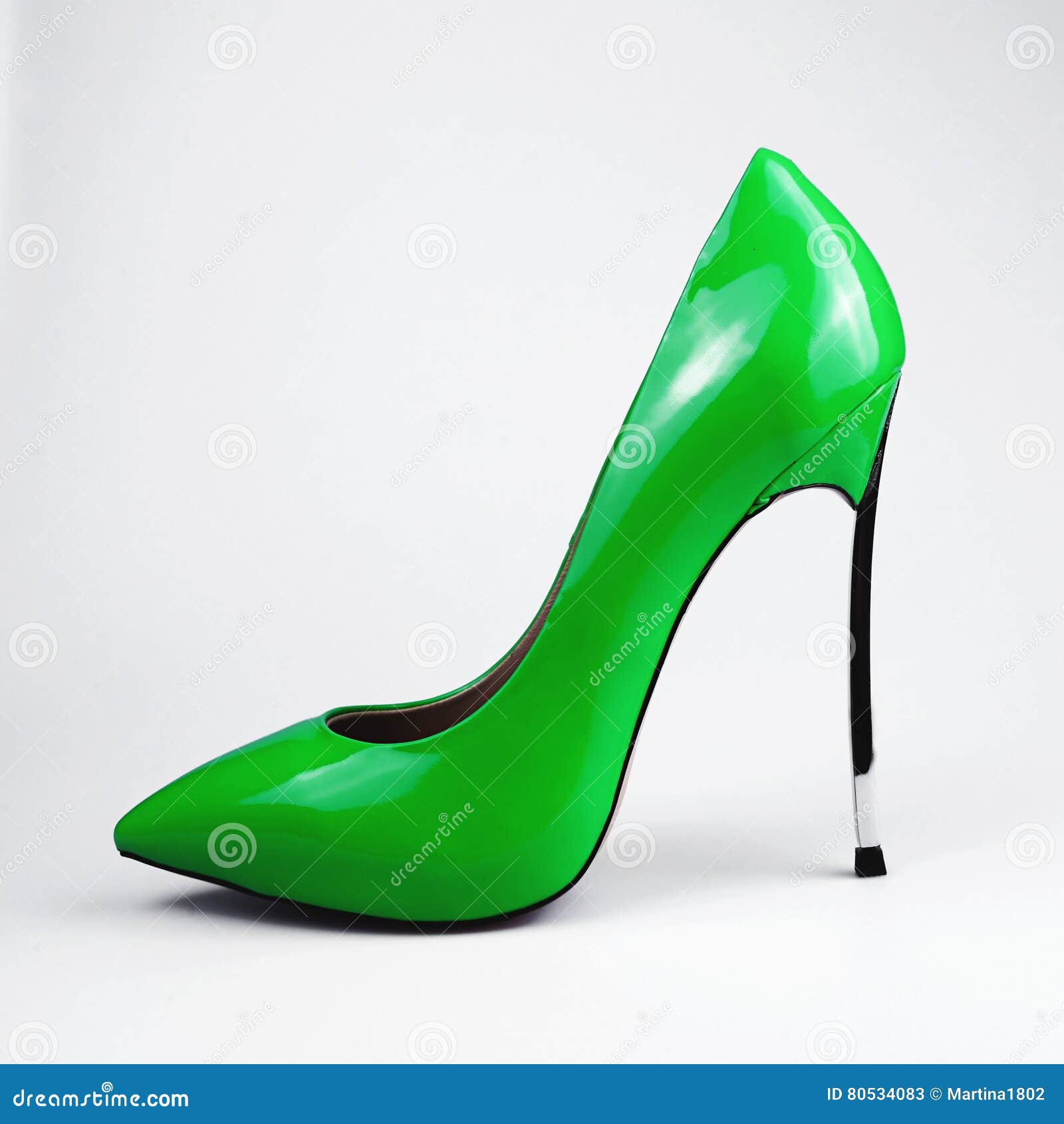 Female green shoes stock image. Image of style, step - 80534083