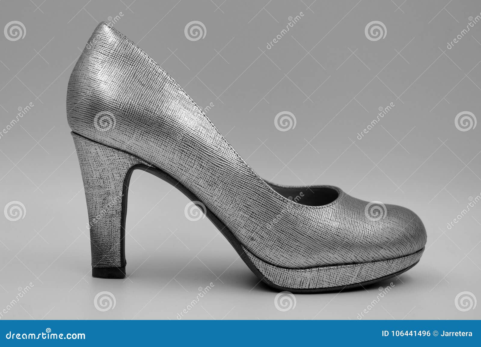 silver grey high heels