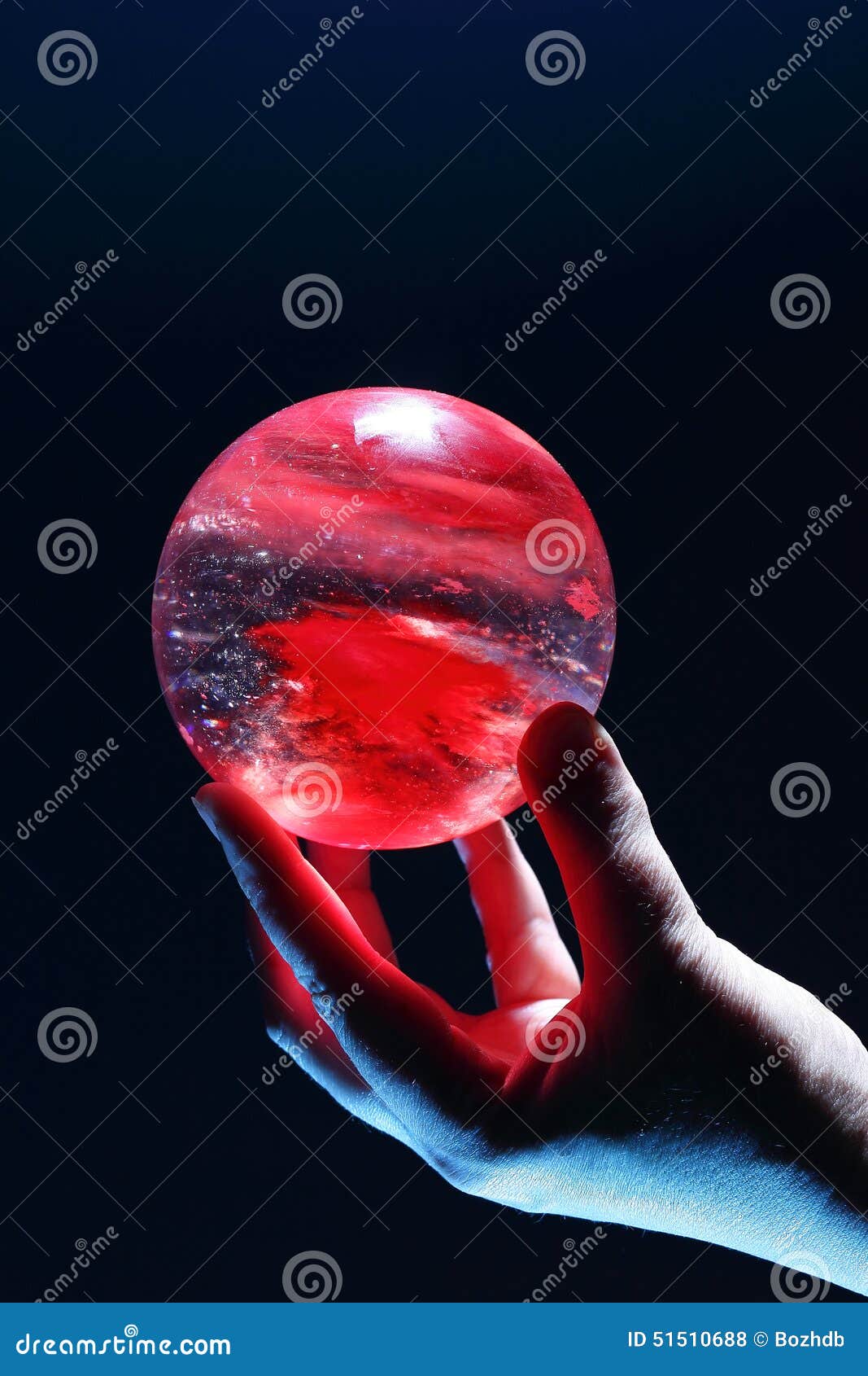 Female Hand Holding a Crystal Ball Stock Photo Image of human