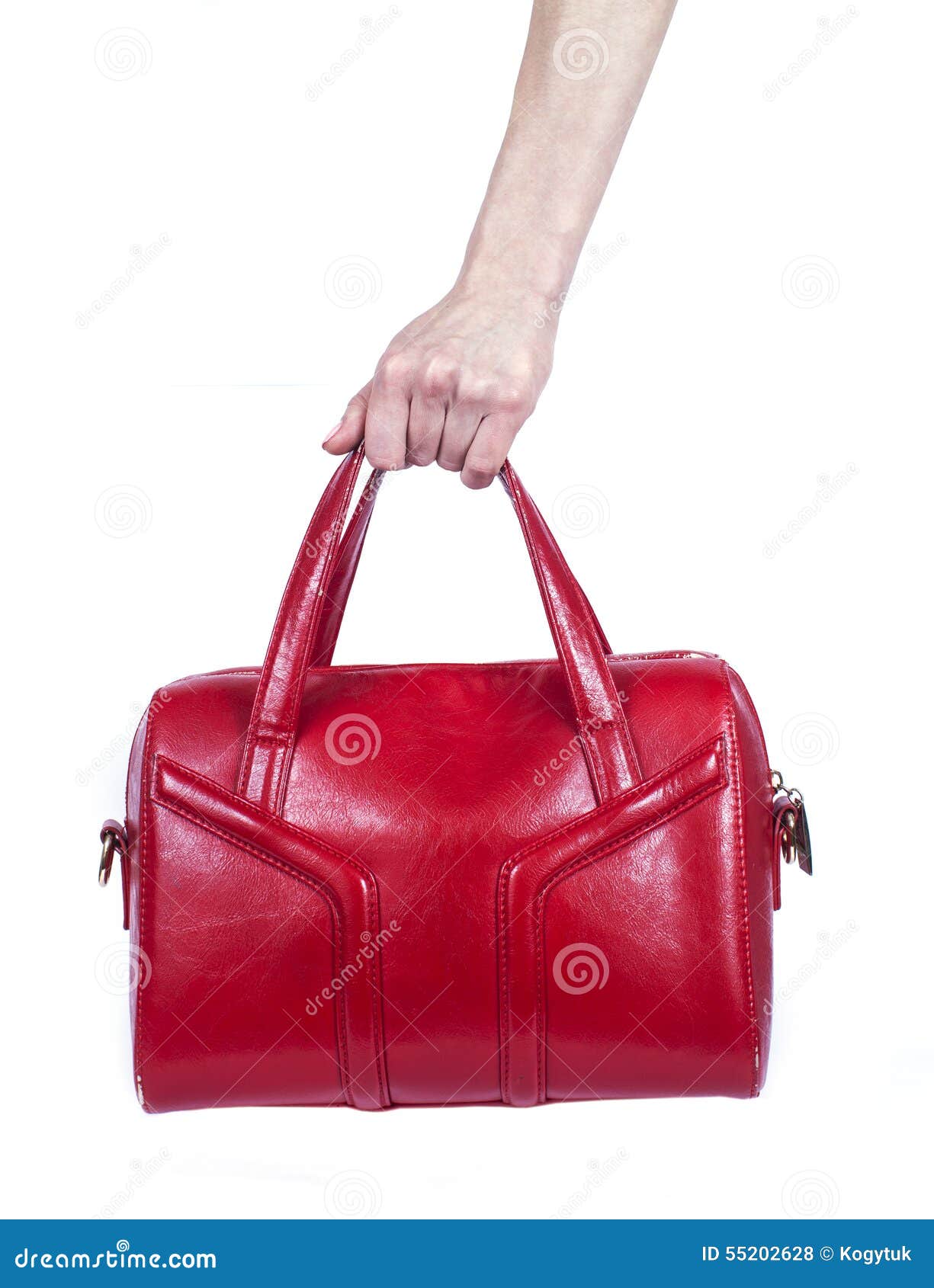 Female Hand Holding a Leather Handbag Stock Photo Image of shiny