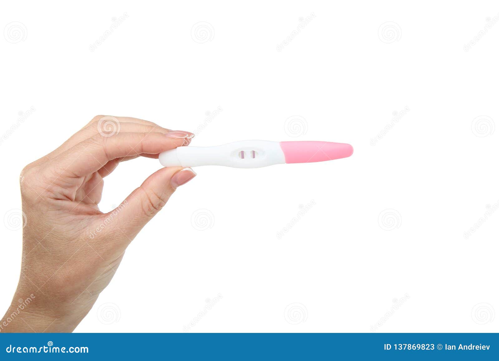 Hand Holding Pregnancy Test Stock Image Image of expecting, child