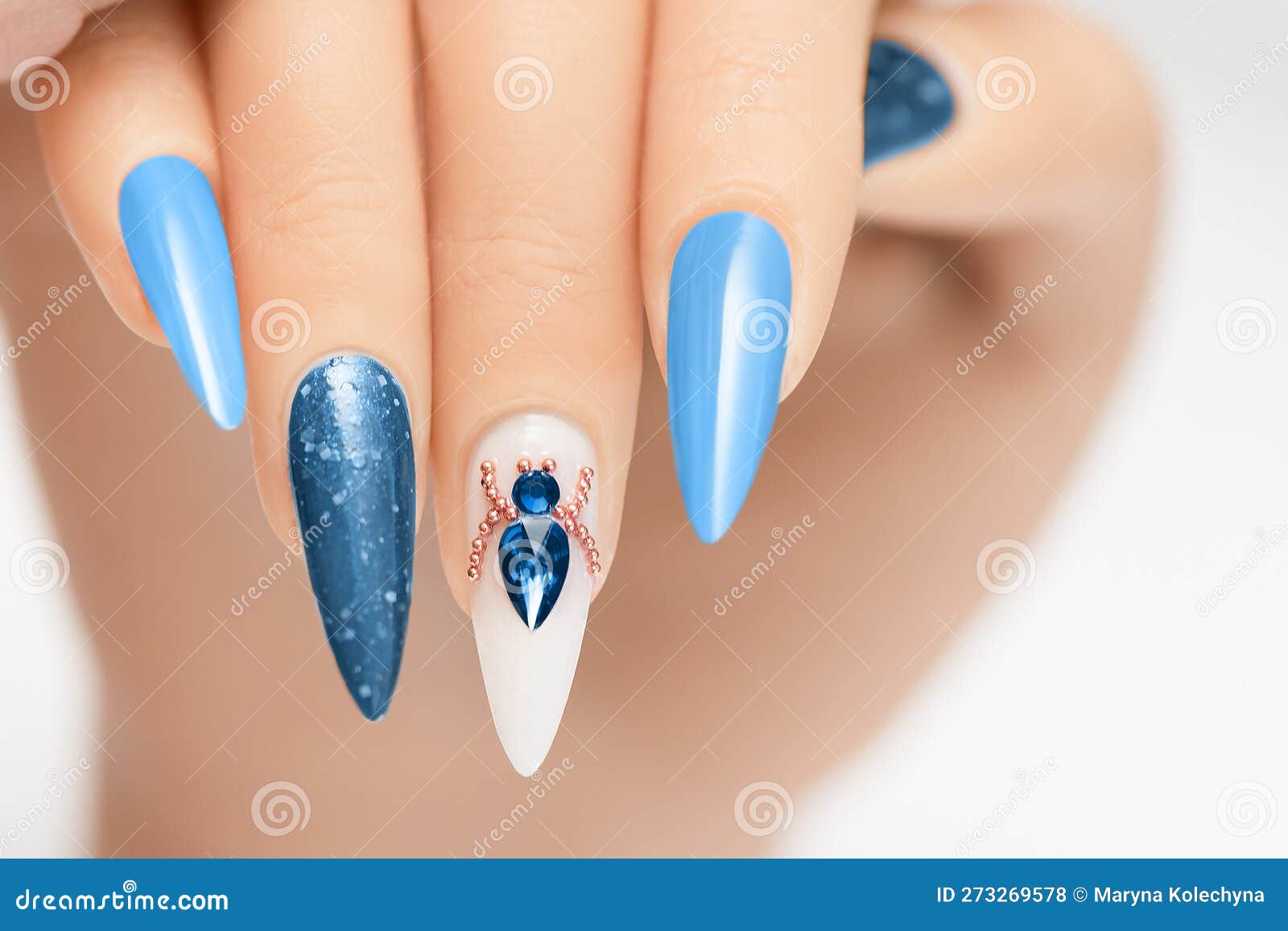 13 Beautiful Blue French Tip Nails in 2024 - Zohna