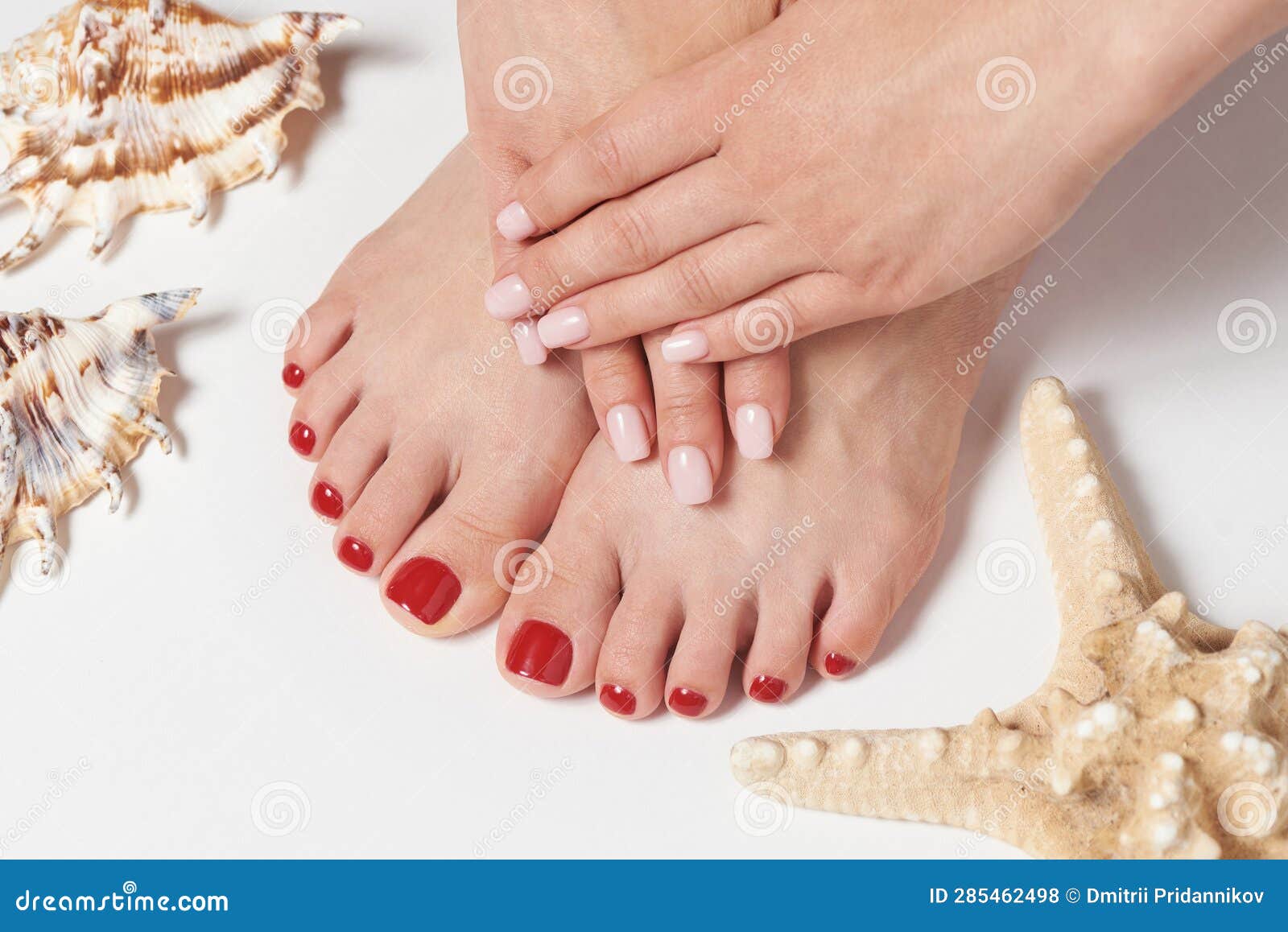 Female Hands and Feet with Manicure and Pedicure Stock Photo Image of