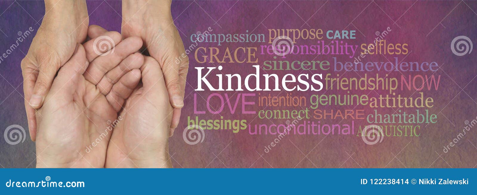 sharing kindness word tag cloud banner