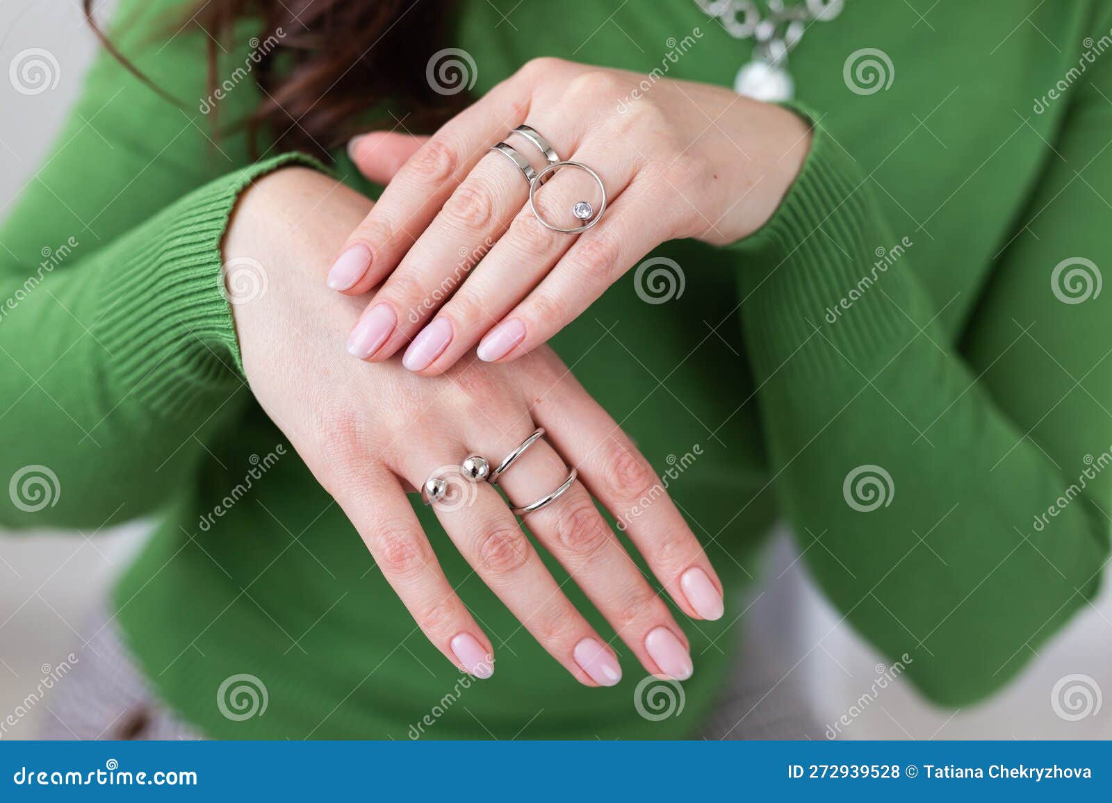 Stylish Boho Woman Showing Hand With Rings Gypsy Hipster Girl In Fringe  Jacket With Modern Bronze Accessory Wanderlust Summer Travel Atmospheric  Moment Stock Photo - Download Image Now - iStock