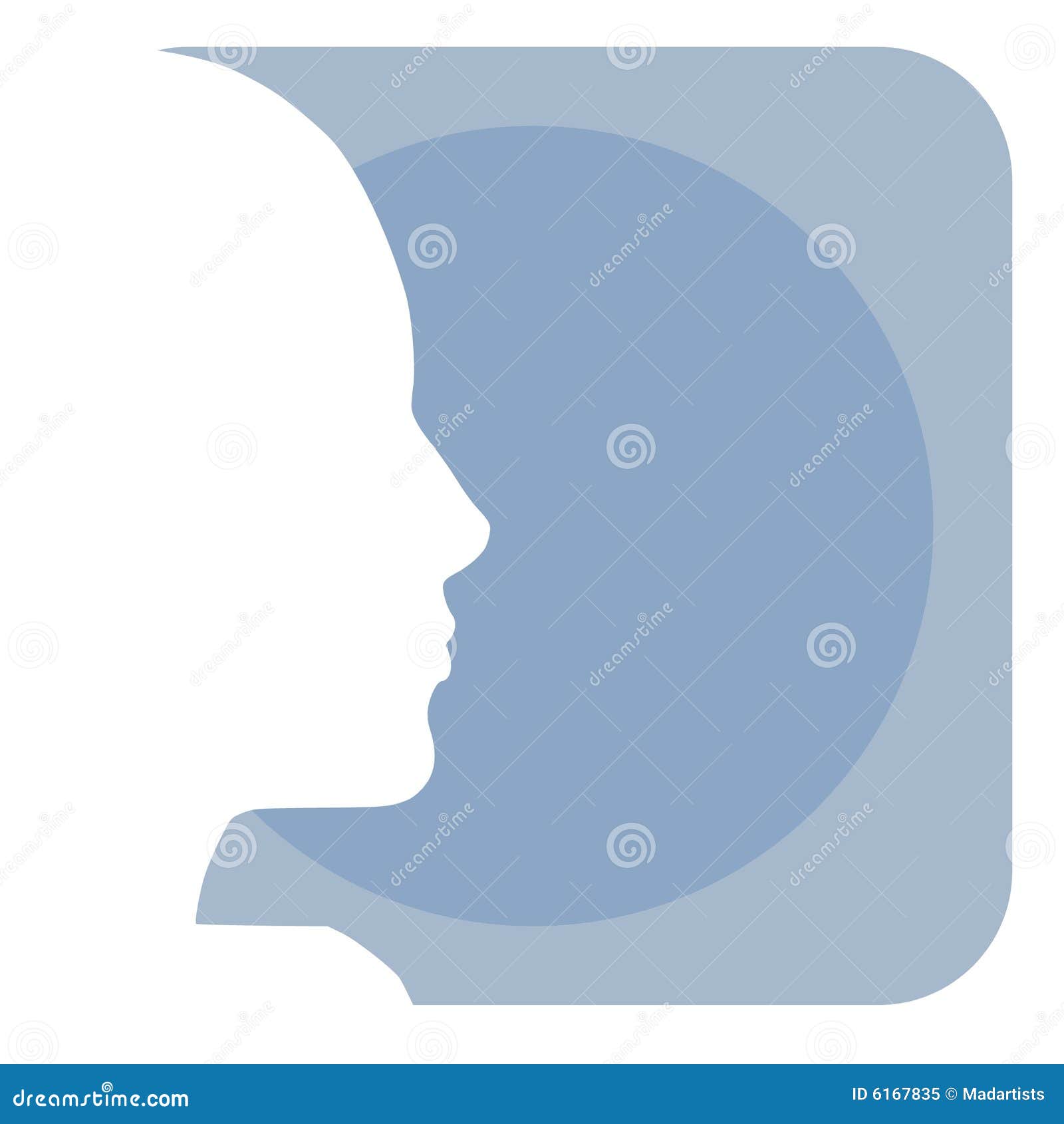 female head profile background