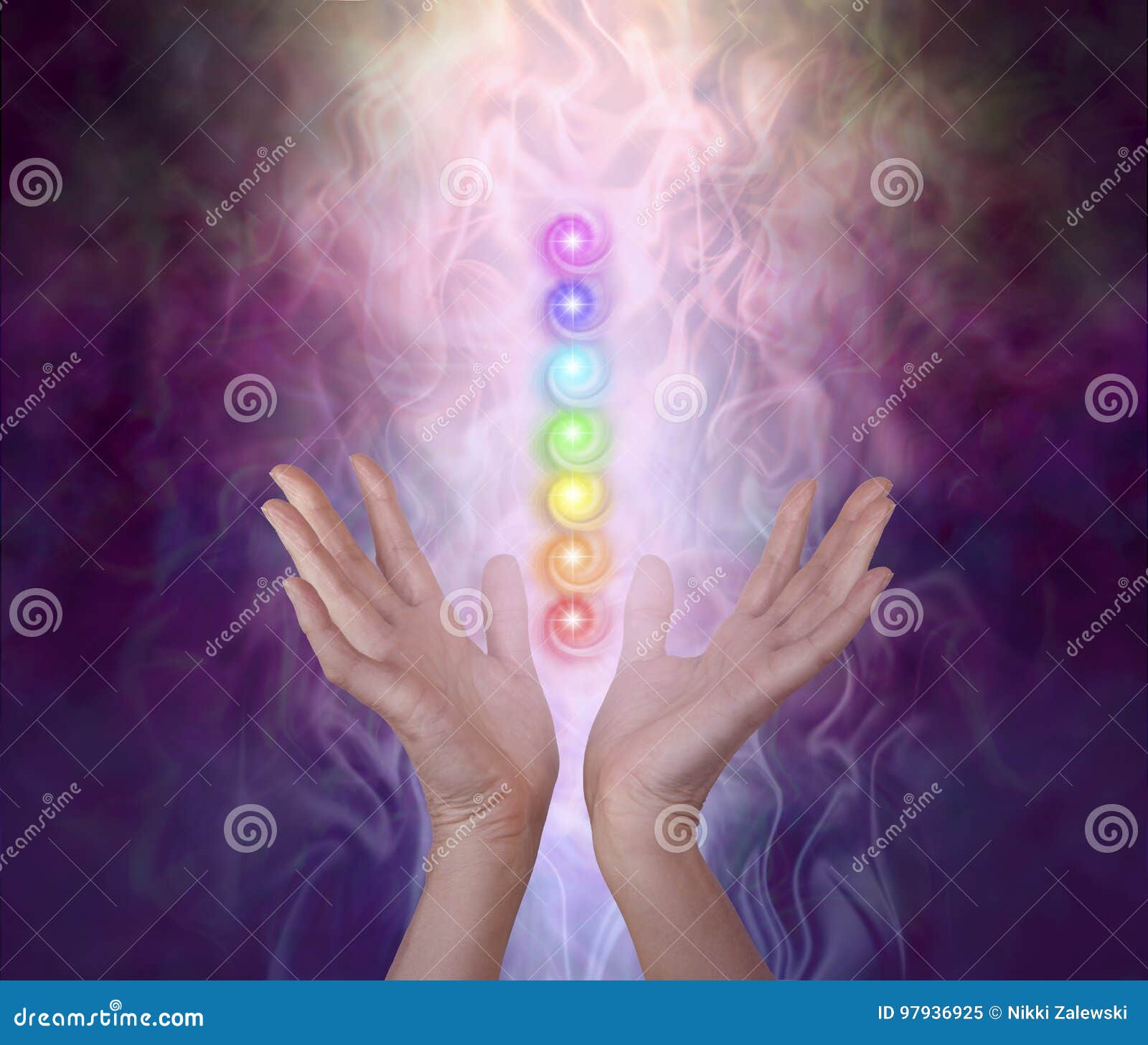 working with the seven major chakra energy vortexes