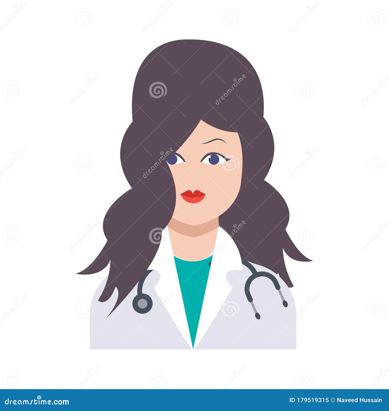 Premium Vector  Female avatar flat icon design vector illustration