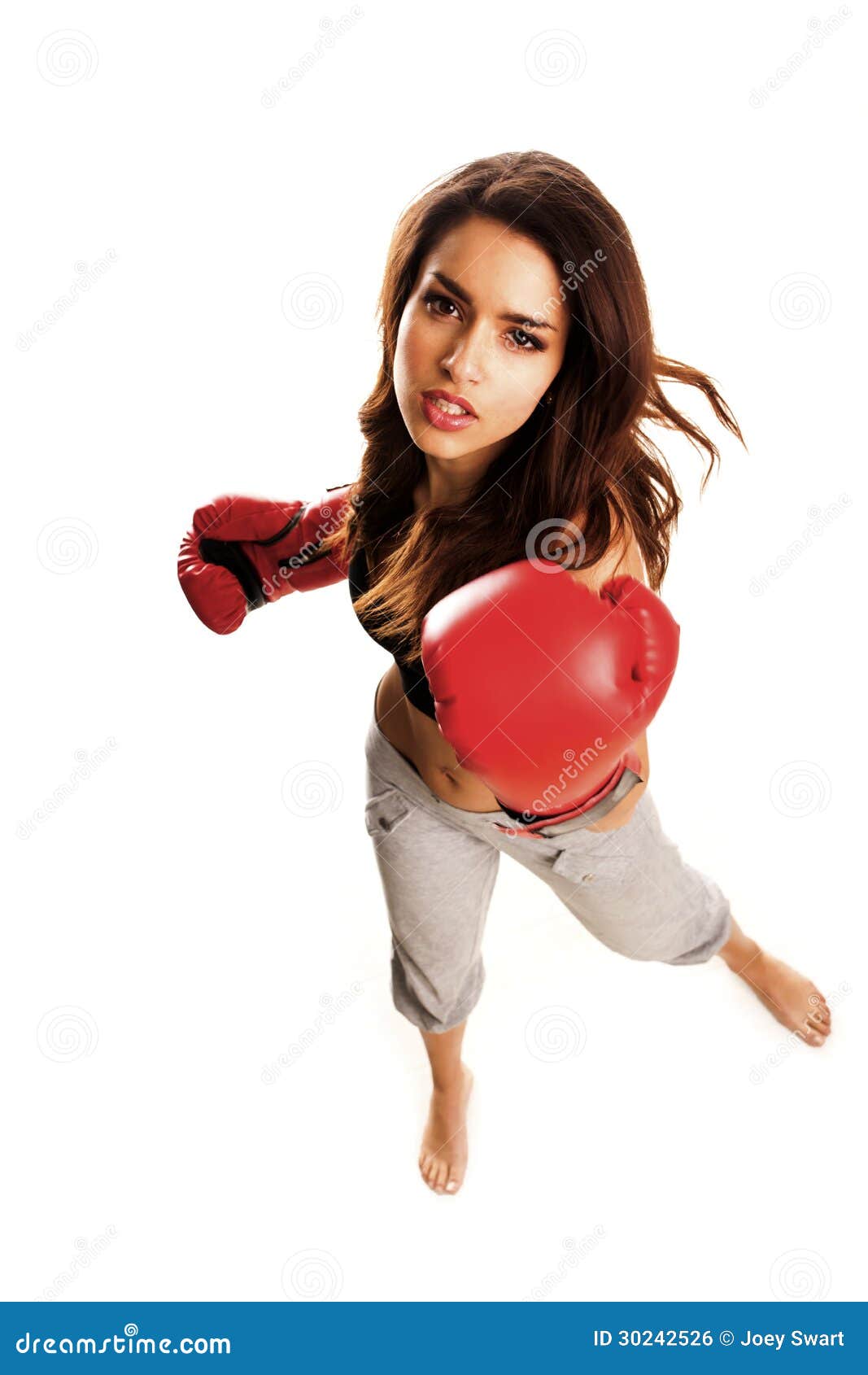 Kickboxing woman. stock photo. Image of clothing, lady 30242526
