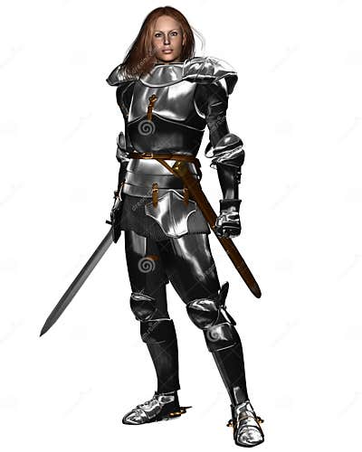 Female Knight In Shining Armour Stock Illustration Illustration Of Armor History 19941434