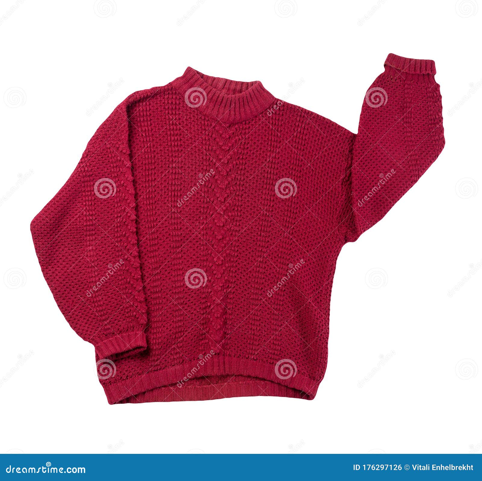 Female Knitted Sweater Isolated on White Background Stock Photo - Image ...