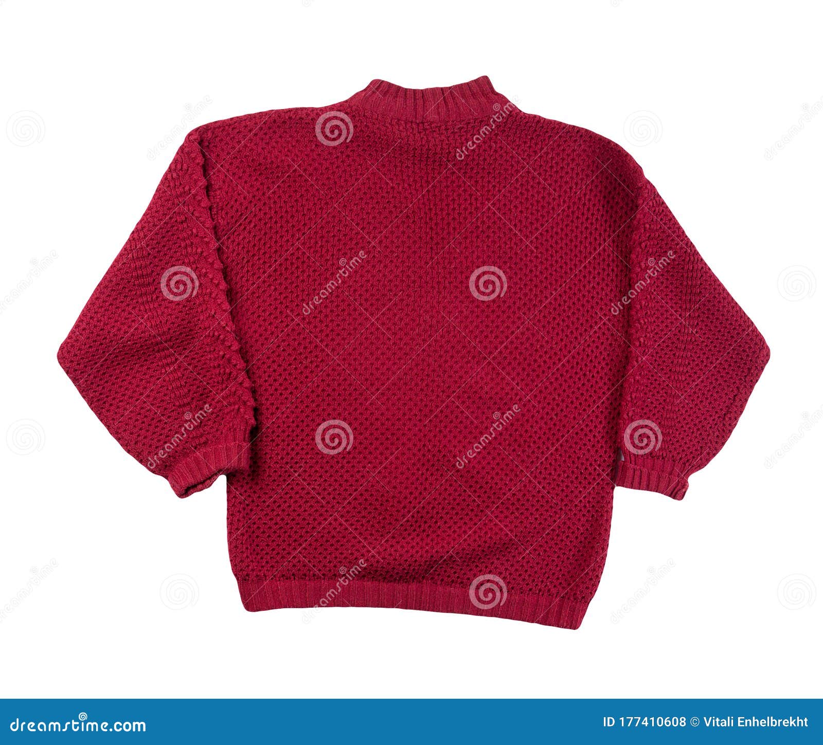 Female Knitted Sweater Isolated on White Background Stock Photo - Image ...