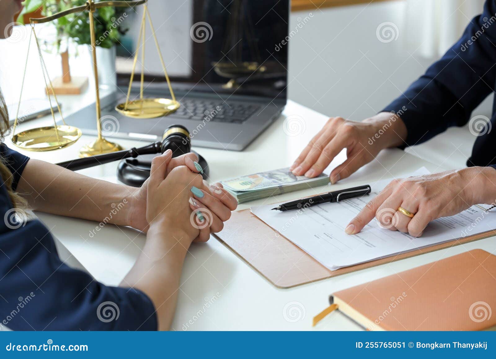 Female Lawyer Having a Meeting with Her Client To Sign the Agreement