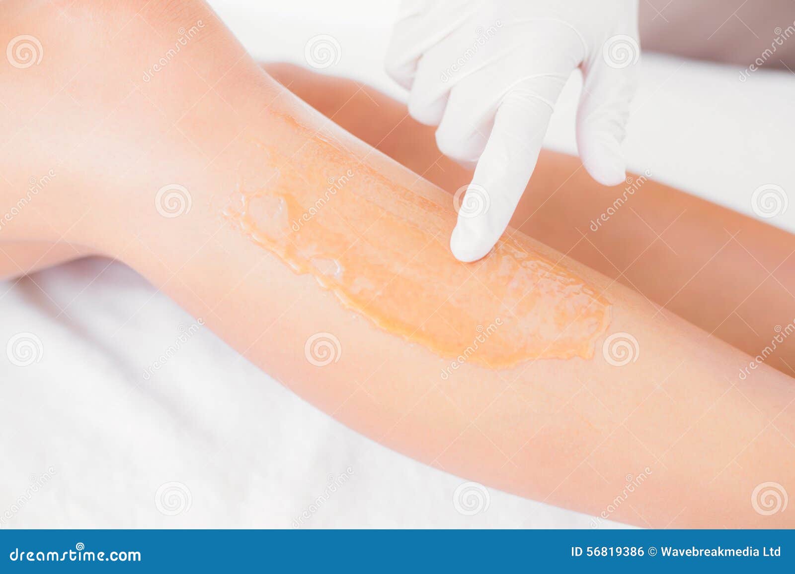 Female Leg with Hot Wax at Spa Center Stock Photo Image of beautiful