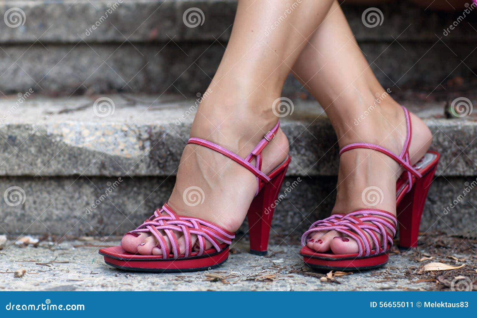 Close-up of woman's feet with high heels … – Buy image – 10315709 ❘