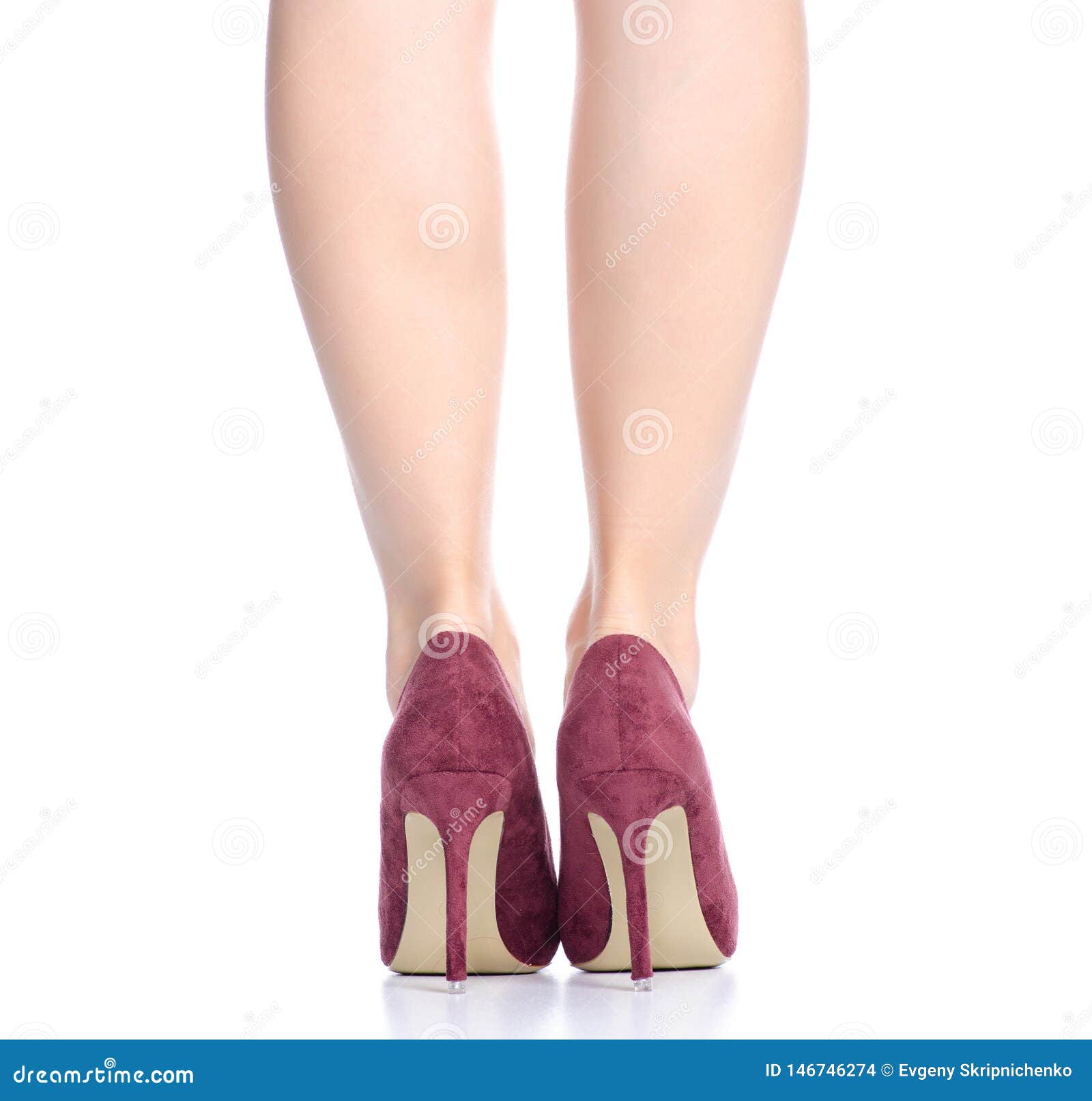 Female Legs With Red High Heels Shoes Fashion Stock Photo ...