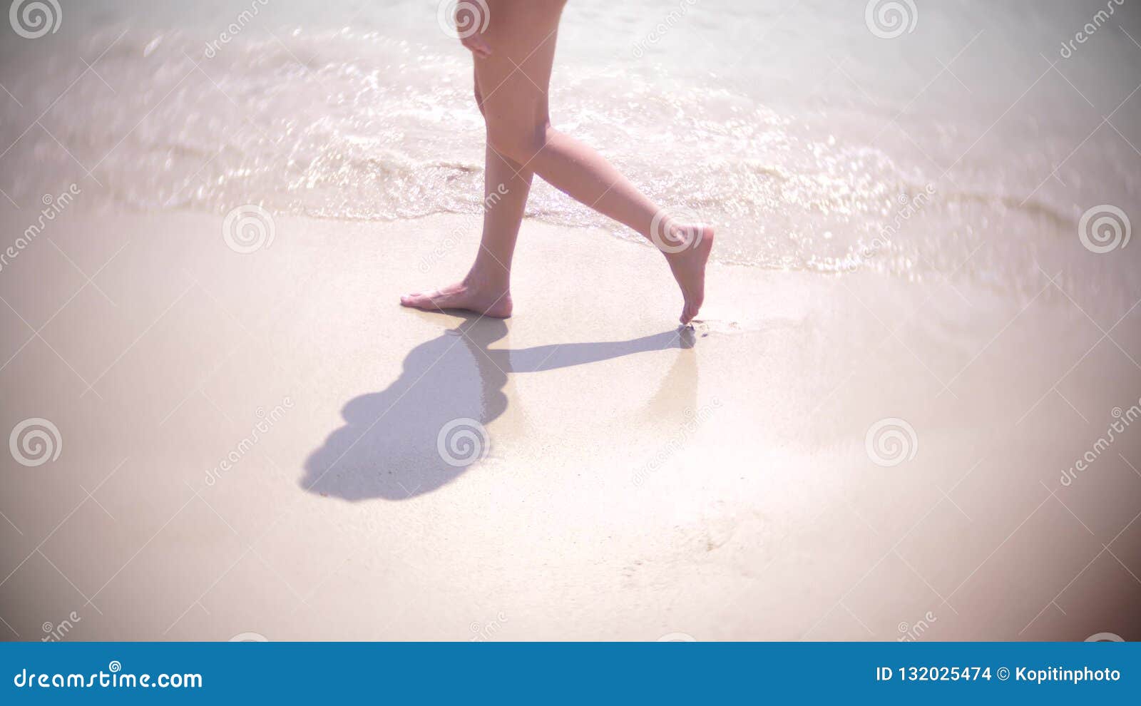 running barefoot on sand