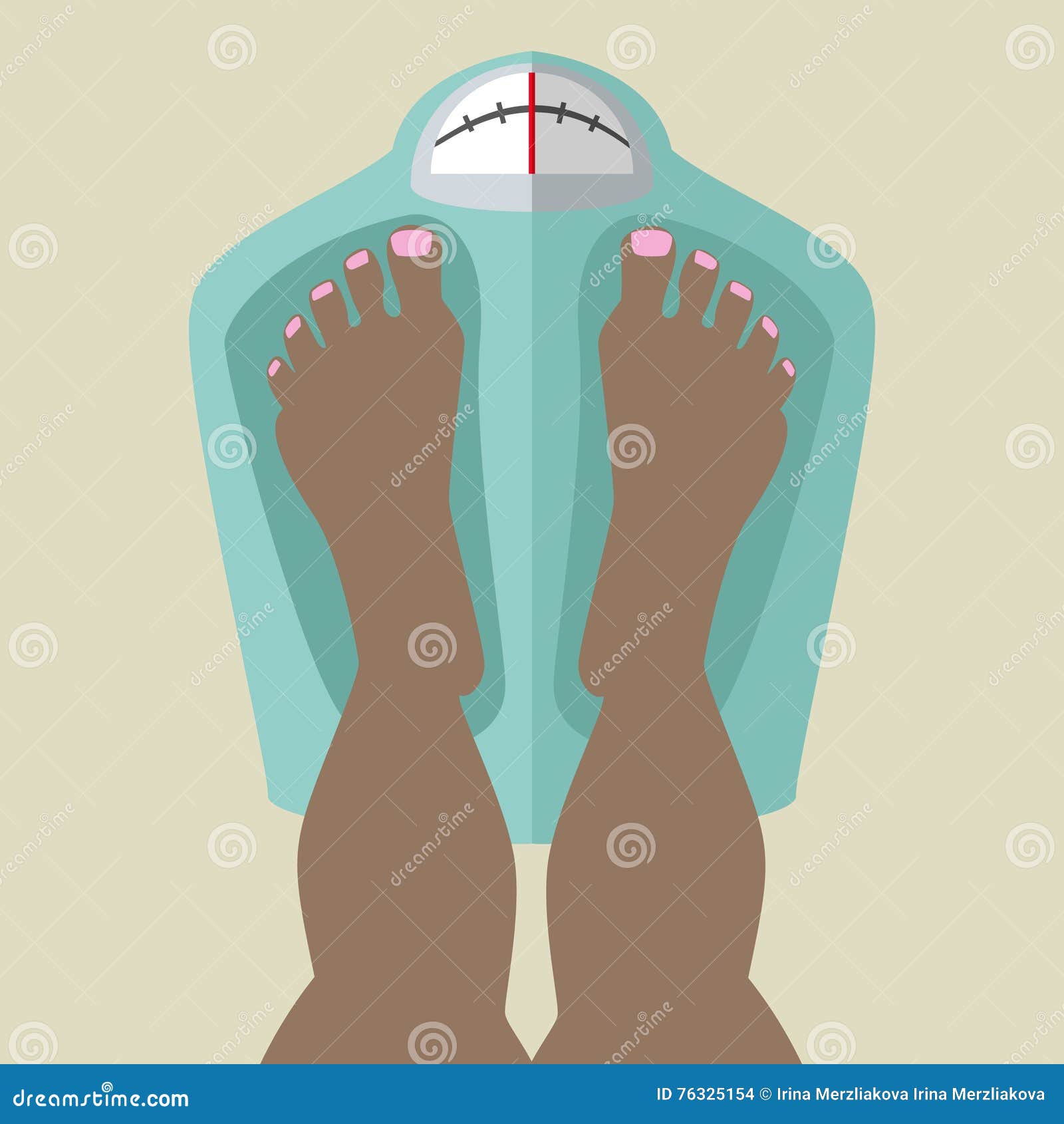 Overweight Human with Fat Feet on Scales Isolated on White. Stock Vector -  Illustration of foot, floor: 117874386