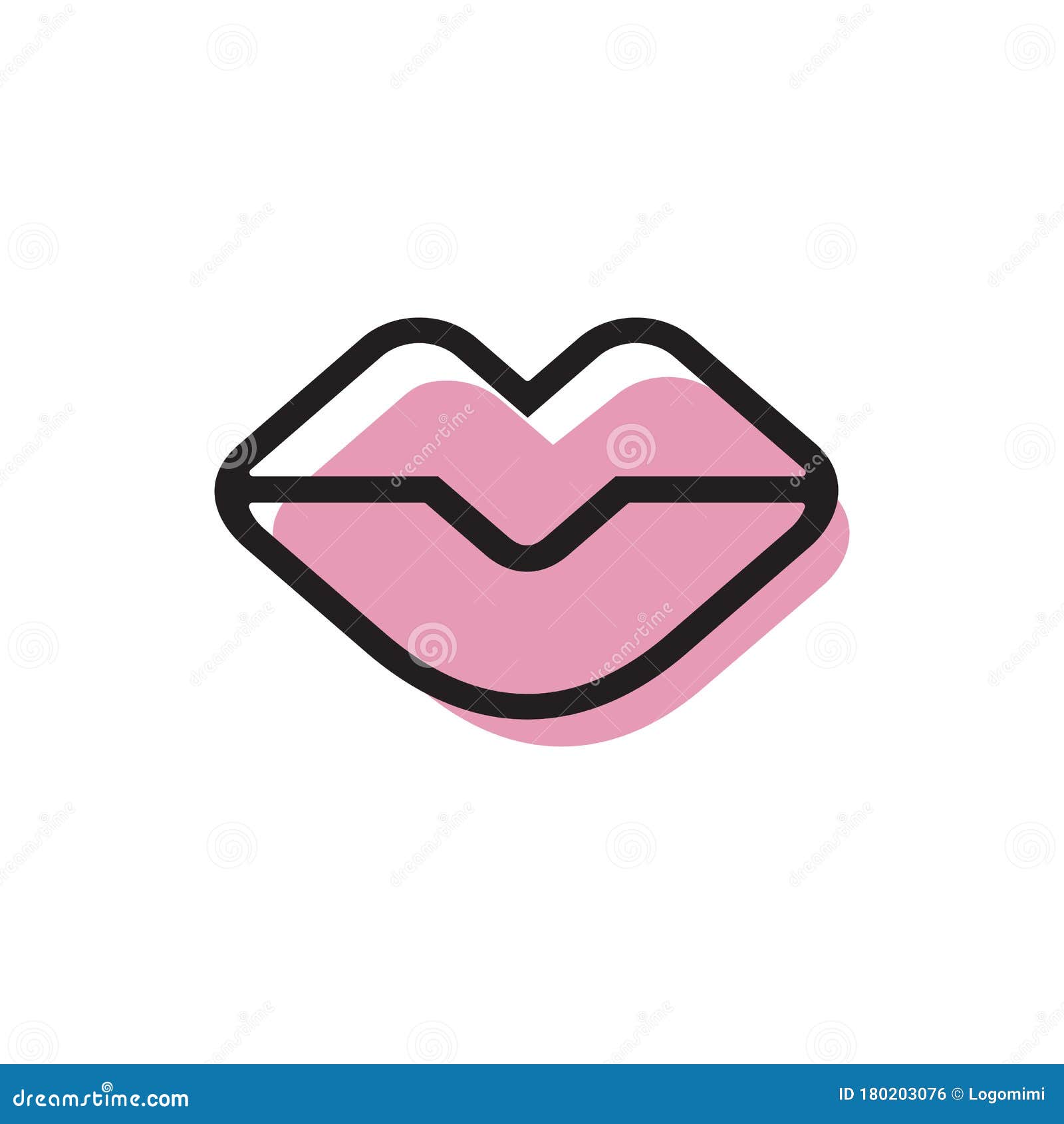 Female Lips Logo Icon Design Template Elements Vector Stock Vector