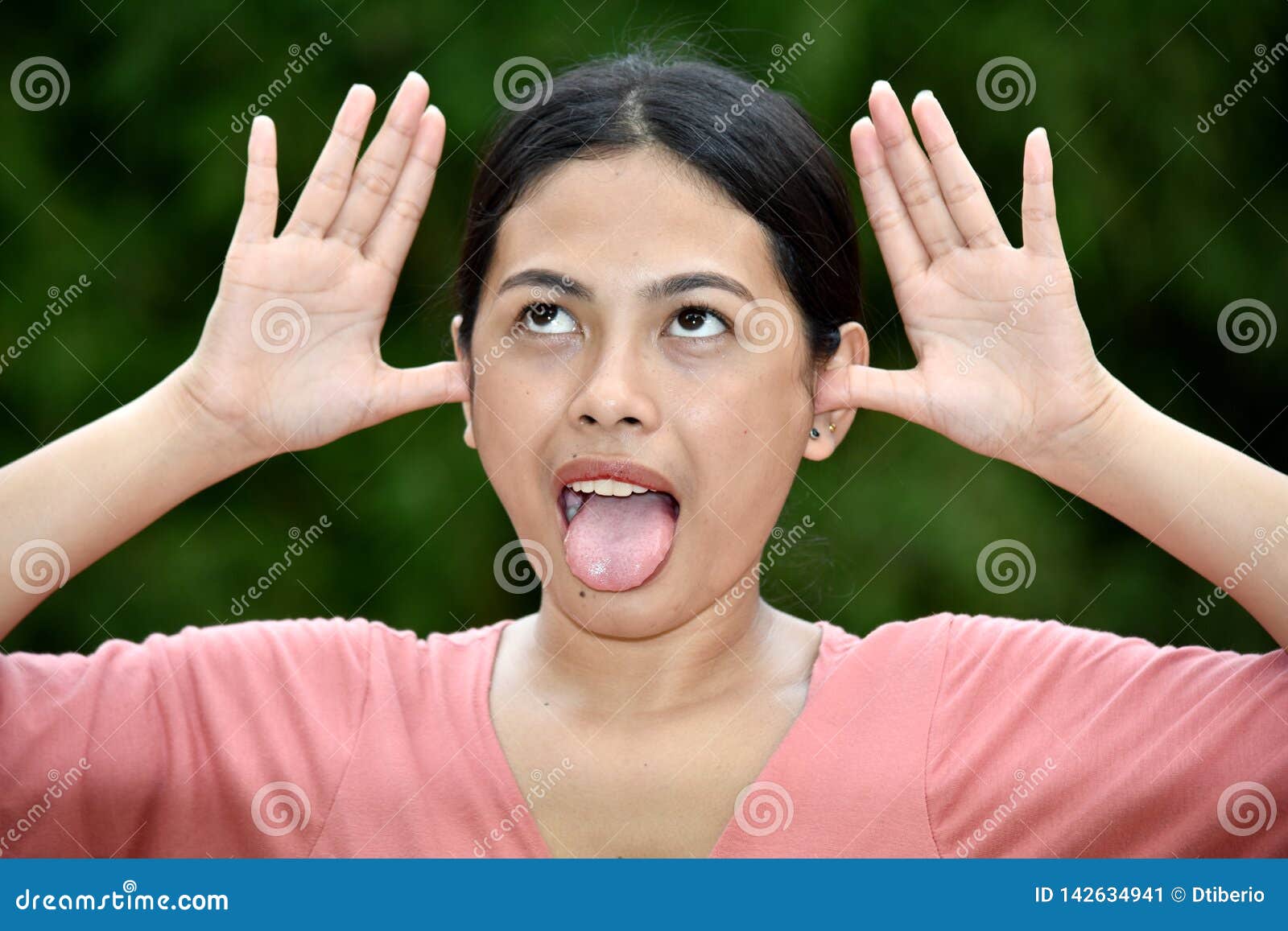 Female Making Funny Faces stock image. Image of laughter 142634941