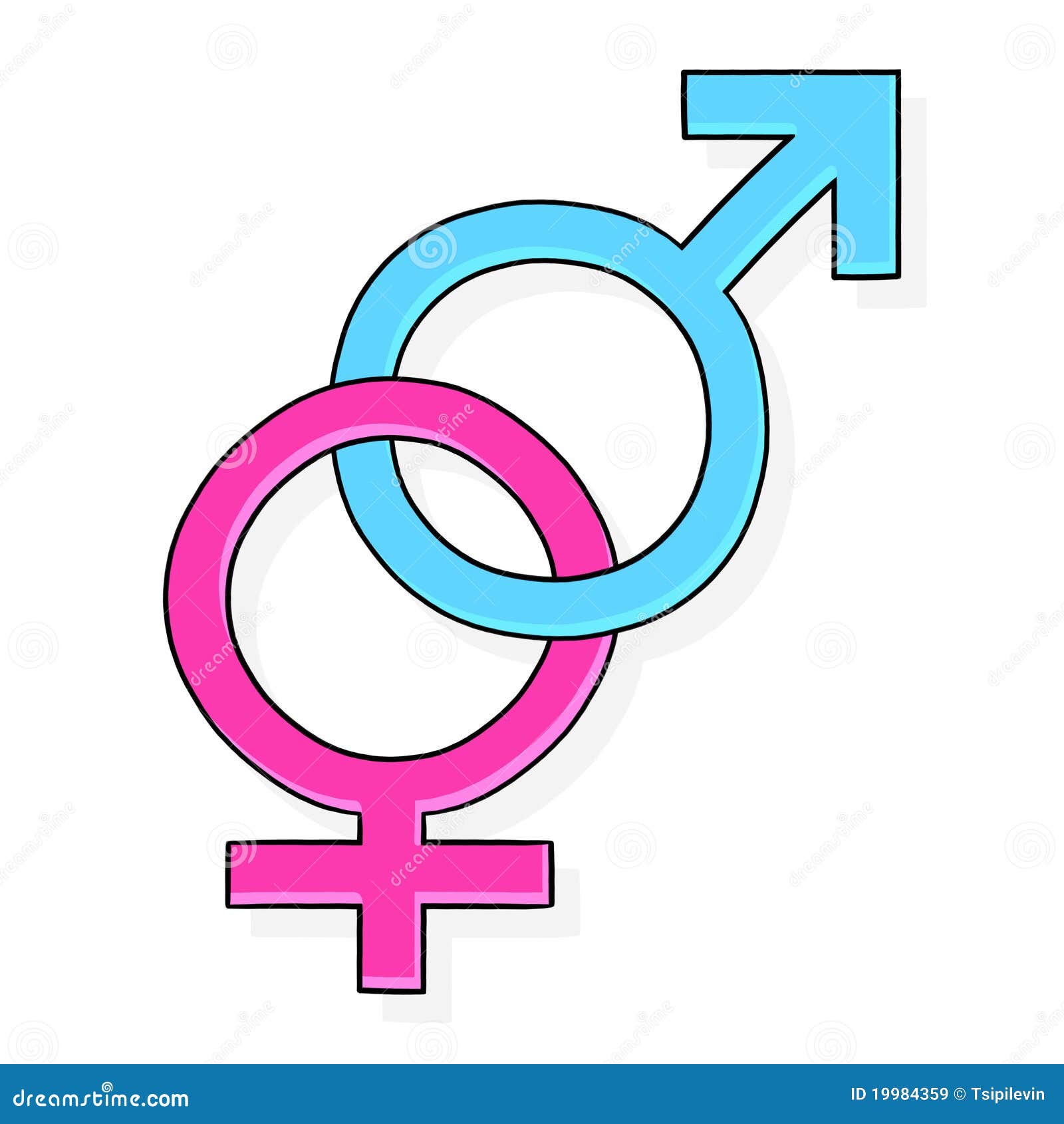 Female and male symbol stock illustration. Illustration of female ...