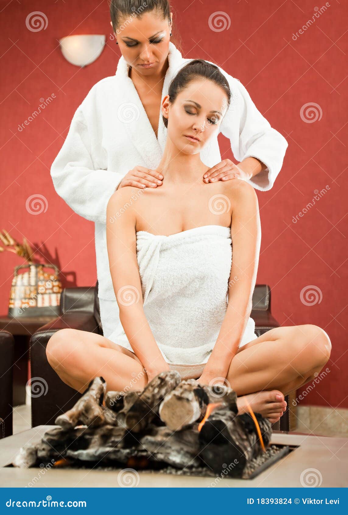Female massage relax spa stock photo. Image of fire, smoulder 18393824