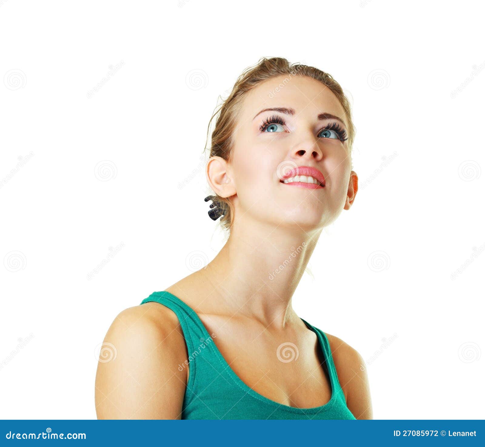Female Model Face Close Up Looking Up Stock Photography Image 27085972