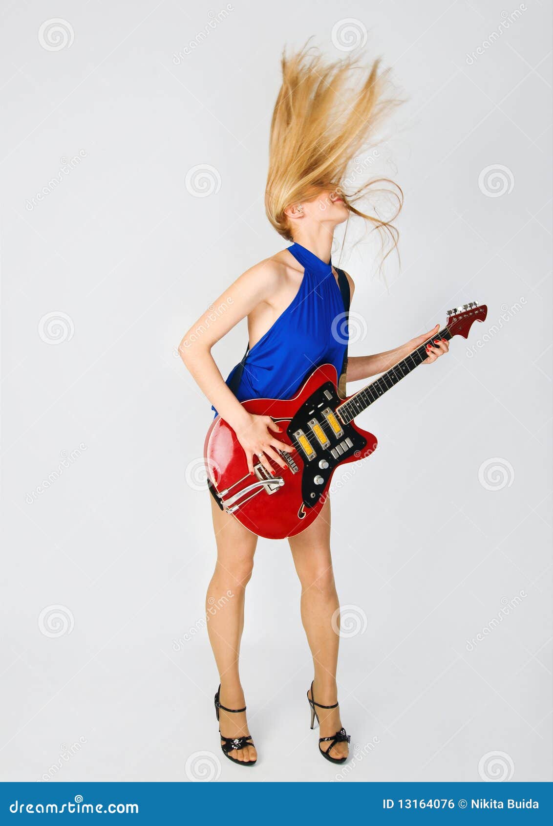 Female Musician with Her Instrument Stock Photo Image of playing