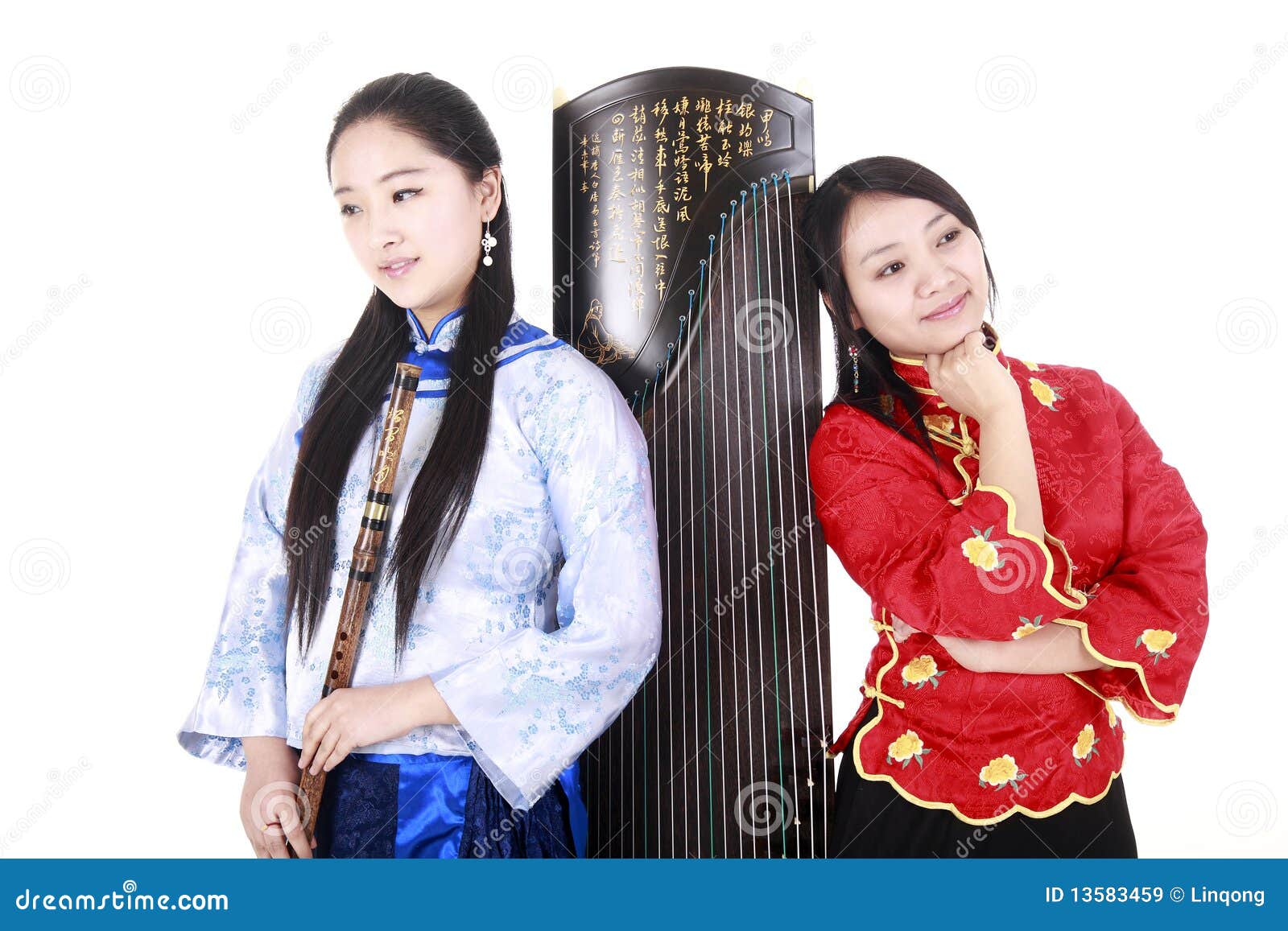 Female musicians stock image. Image of bamboo, brown - 13583459