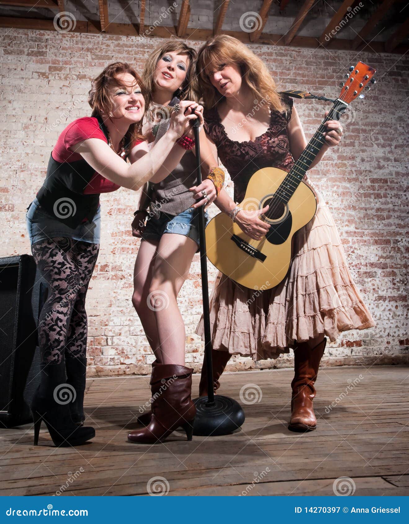 Female musicians stock image. Image of folk, perform - 14270397