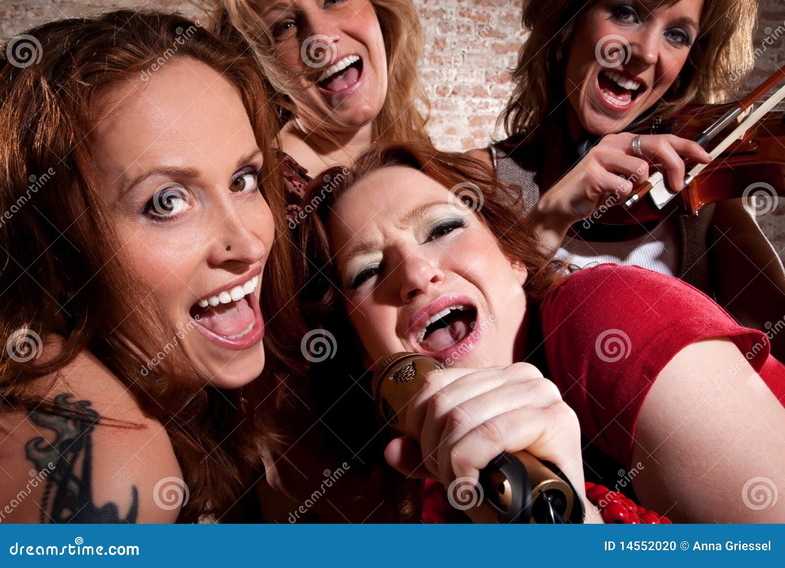 Female musicians stock photo. Image of bricks, necklace - 14552020