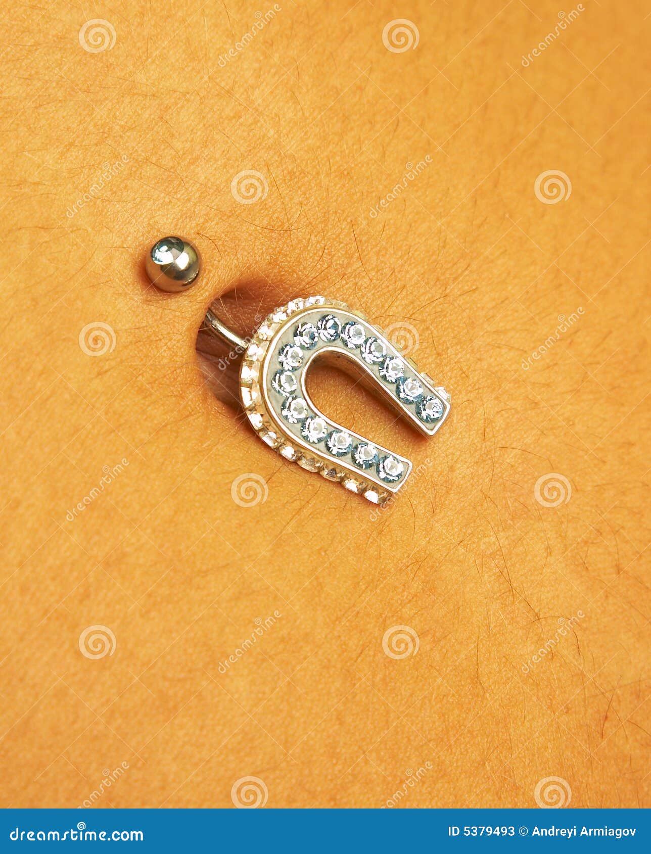 Female navel with piercing stock image. Image of piercing 5379493