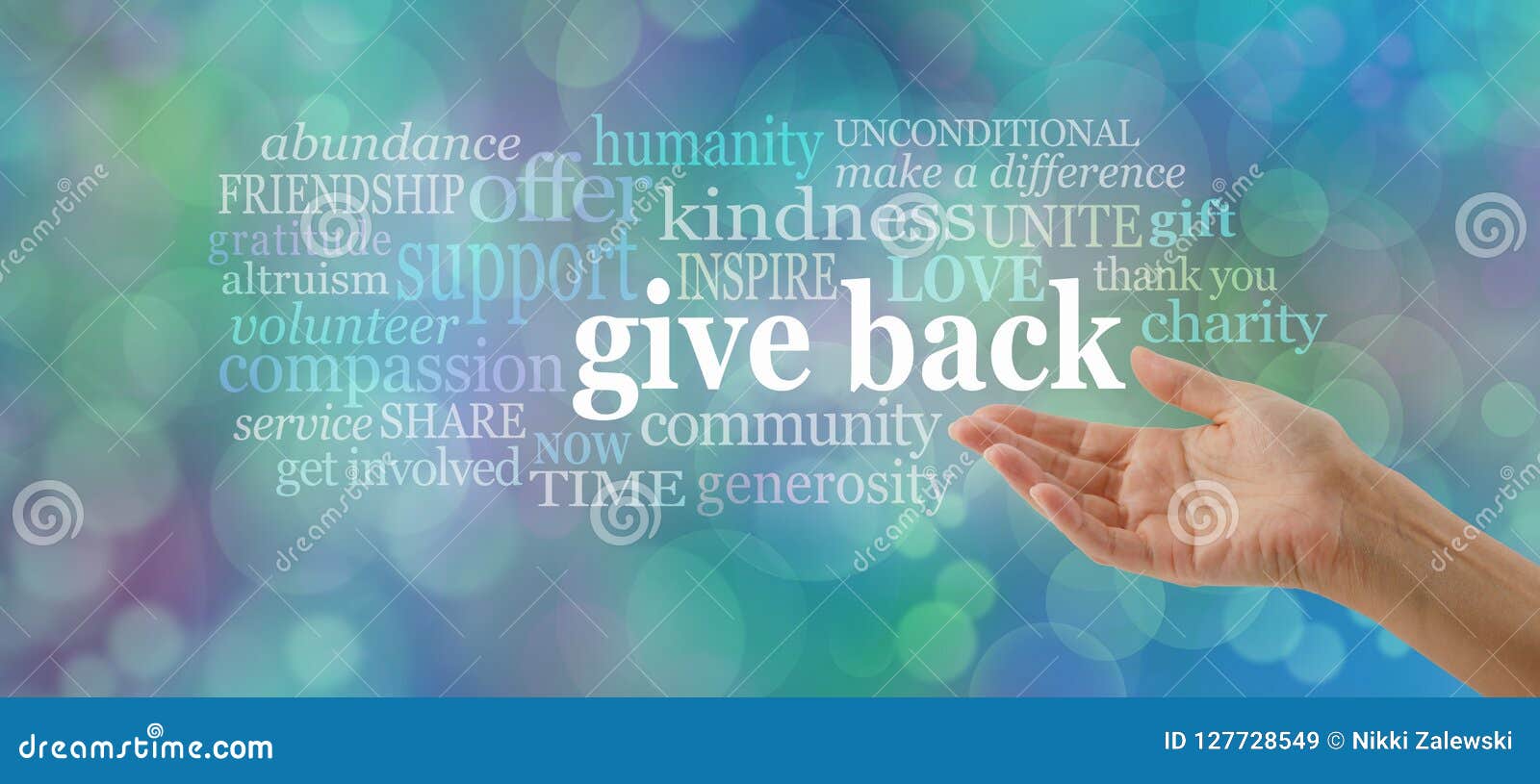 give back word tag cloud