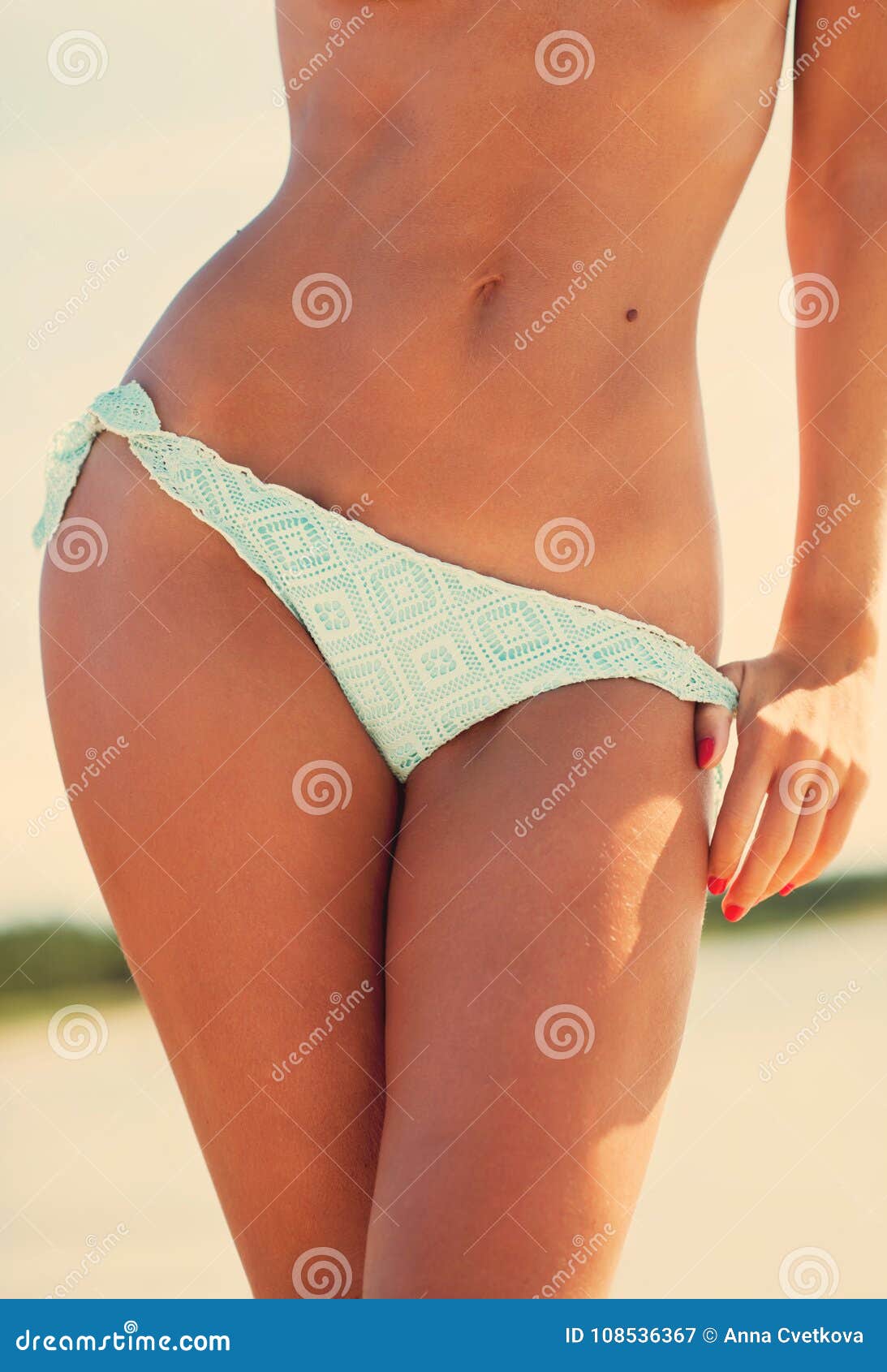 Female Perfect Waist and Hips Curves on the Beach Stock Image - Image of  hygiene, exercising: 108536367