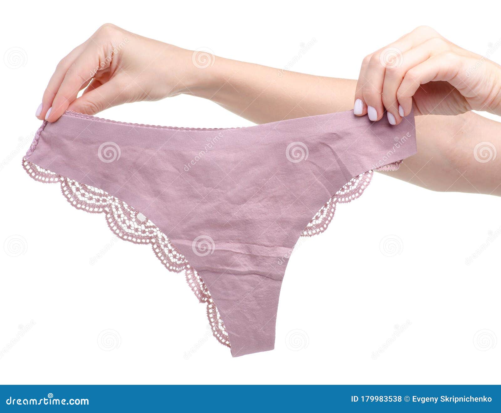 Female Pink Lace Panties in Hand Stock Photo - Image of cute, beautiful ...