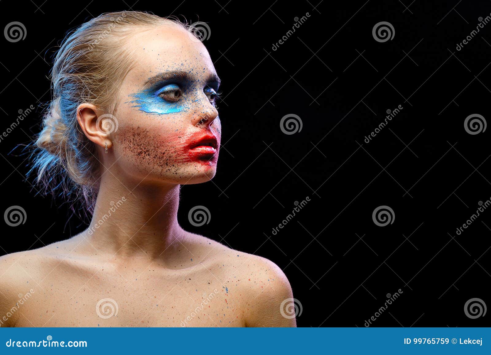 Creative Multicolored Makeup Stock Image Image Of Face Head