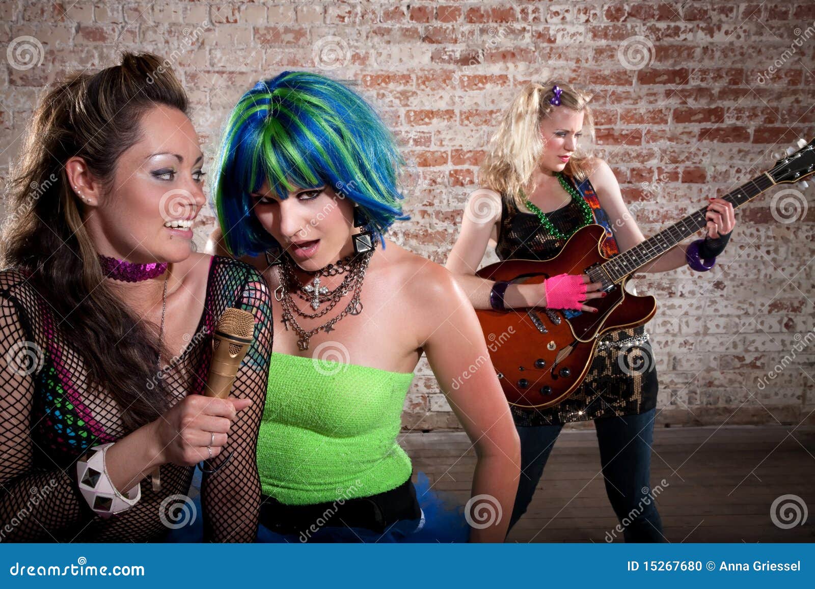 Female Punk Rock Band Stock Photo Image Of Glam Girls 15267680